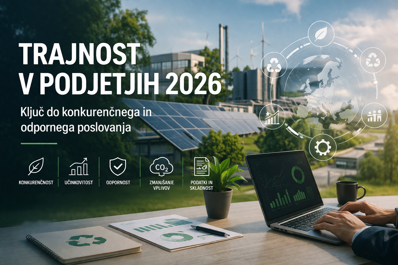 Trajnost 2026: kako podjetja povečujejo konkurenčnost in zmanjšujejo stroške