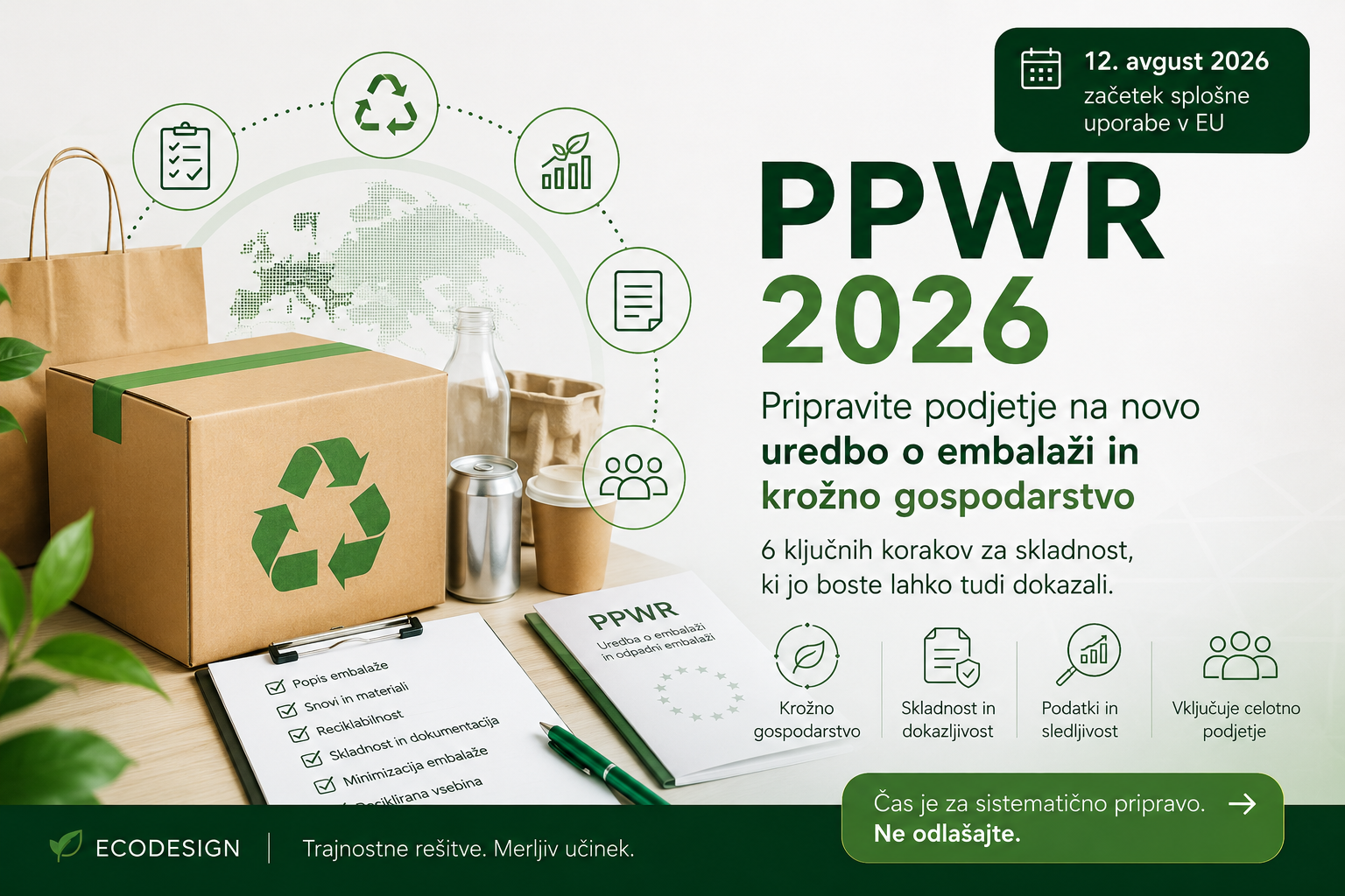 PPWR 2026: 6 ključnih korakov za pripravo podjetja na novo uredbo o embalaži